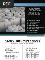 Guidelines For Construction of Masonry With Siporex Blocks