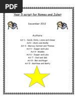 Year 5 Script For Romeo and Juliet: December 2012