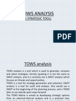 On TOWS Analysis