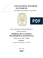 Teorema de Maxima Transferencia de Potencia