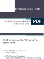 Frequently Asked Questions - Checking of Forms