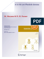 Moyano and Feener. 2014. Nest Relocation in The Ant Pheidole Dentata