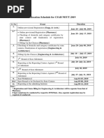 Seat Allocation Schedule For CSAB NEUT-2019