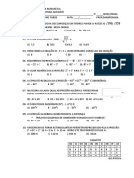 Avaliação Bimestral de Matemática