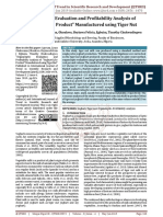 Organoleptic Evaluation and Profitability Analysis of "Yoghurt Like Product" Manufactured Using Tiger Nut