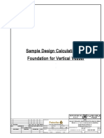 Sample Design Calculations of Foundation For Vertical Vessel