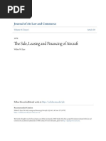 The Sale Leasing and Financing of Aircraft PDF