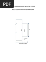 Structural Design of A Reinforced Concrete Balcony Slab To BS 8110