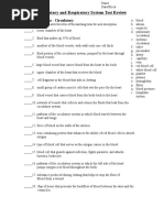 Circulatory and Respiratory Review