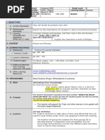 I. Objectives: Science 8 Learner's Module Pp. 140-143