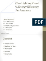 Evening Office Lighting Visual Comfort vs. Energy Efficiency vs. Performance