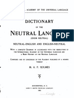 Dictionary of The Neutral Language PDF