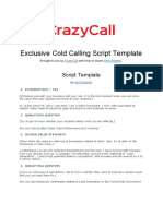 Cold Calling Script Template