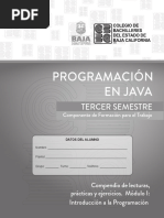 PROGRAMACIÓN en JAVA, Módulo I. Introd. A La Programación 2019-2