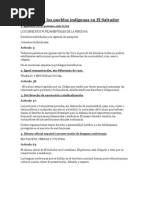 Derechos de Los Pueblos Indígenas en El Salvador