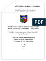 Propuesta de Un Sistema de Gestión de Calidad Iso