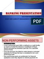 Non-Performing Assets Asset and Liability Management by The: Banks