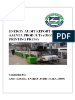 Energy Audit Report of Ajanta Products