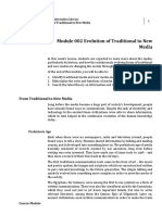 Module 002 Evolution of Traditional To New Media