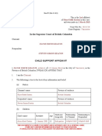 Form F37 Child Support Affidavit (Sole) Sample