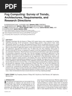 Fog Computing: Survey of Trends, Architectures, Requirements, and Research Directions