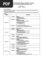 Radiant International School, Patna: Split-Up Syllabus For Session 2019-2020