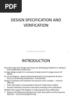 Design Specification and Verification