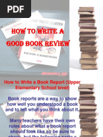 How To Write A GOOD Book Review