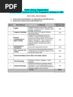 Content Weightage - Public Sector Organization PDF