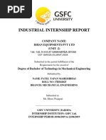 Internship Report of ISHAN EQUIPMENTS LTD