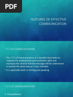 Features of Effective Communication