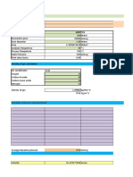 Plant: Location of Port:: Density of Gas Calculation