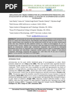 Isolation and Characterization of Actinomycetes From Soil and Evaluation of Antibacterial Activities of Actinomycetes Against Pathogens