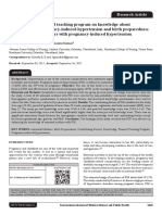 Effectiveness of Planned Teaching Program On Knowledge About Management of Pregnancy-Induced Hypertension and Birth Preparedness Among Antenatal Mothers With Pregnancy-Induced Hypertension