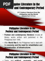 Philippine Literature in The Postwar and Contemporary Period