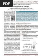 Simulation DC Motor Speed Control System by Using PID Controller