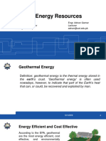 Geothermal Energy M.sc. Energy 2018