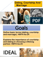 Lesson 1: Dating, Courtship and Marriage