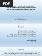 Colombo. El Concepto y Los Caracteres Del Acto Administrativo