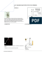 Determinación de Las Variables Que Influyen en El Periodo Del Péndulo Simple