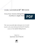 The Sandler Rules Contents