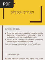 Speech Styles