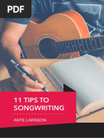 11 Tips To Songwriting: Ante Larsson