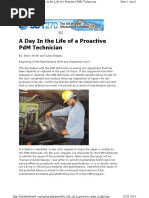 A Day in The Life of A Proactive PDM Technician