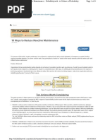 10 Ways To Reduce Reactive Maintenance: Ten Actions Worth Considering