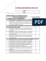 Lista de Chequeo Iso 45001:2015 SGSST