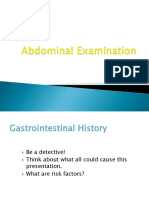 GI History and Abdominal Exam