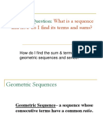 Geometric Sequences and Series