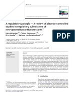 A Regulatory Apologia-A Review of Placebo-Controlled Studies in Regulatory Submissions of New-Generation Antidepressants - Melander 2008