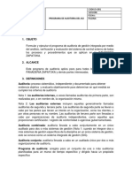 Programa de Auditoría Externa